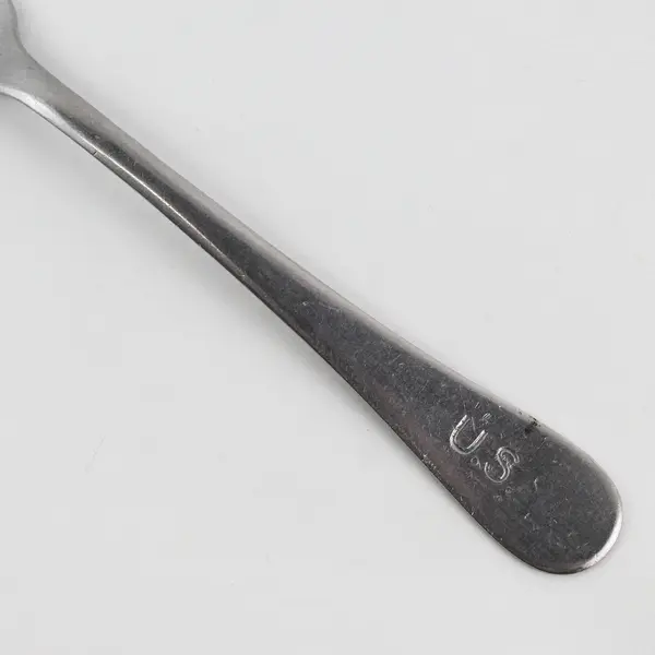 Vintage Diamond Silver Co Military Stainless Fork U S Stamped on Handle 7.25"