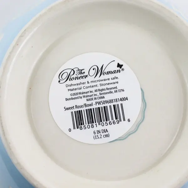 The Pioneer Woman Sweet Rose Pattern Ceramic Soup/Cereal Bowl 6.25" Diameter