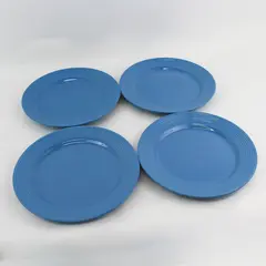 Lot Of 4 Royal Norfolk RNF20 Blue Pattern Round Ceramic Dinner Plates 10.75"