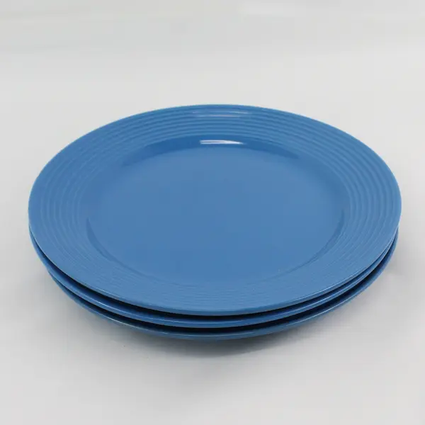 Lot Of 4 Royal Norfolk RNF20 Blue Pattern Ceramic 3 Dinner Plates & Bread Plate