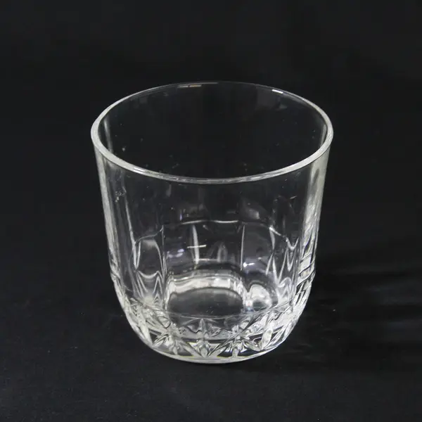 Toscany Brighton Pattern Clear Pressed On the Rocks Glass 3.5" Tall