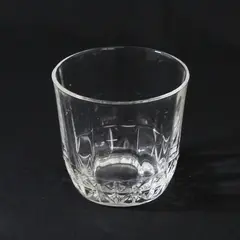 Toscany Brighton Pattern Clear Pressed On the Rocks Glass 3.5" Tall
