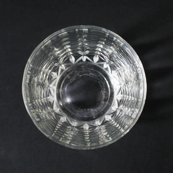 Toscany Brighton Pattern Clear Pressed On the Rocks Glass 3.5" Tall