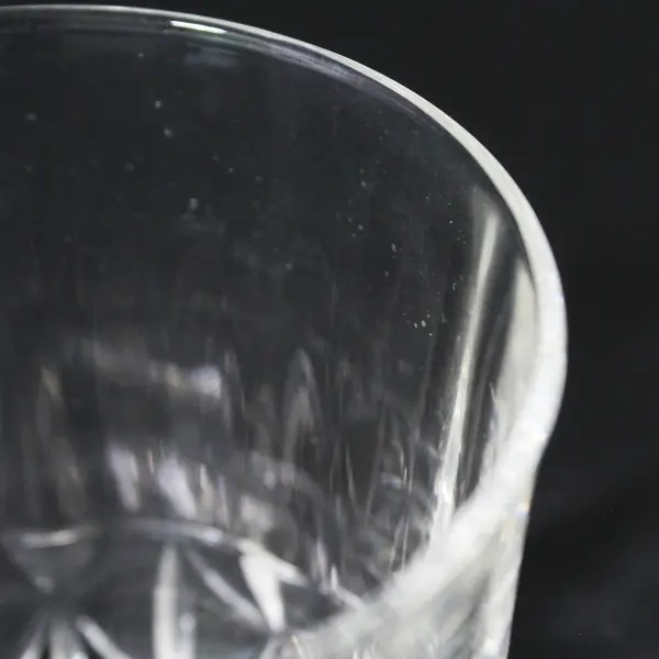 Toscany Brighton Pattern Clear Pressed On the Rocks Glass 3.5" Tall