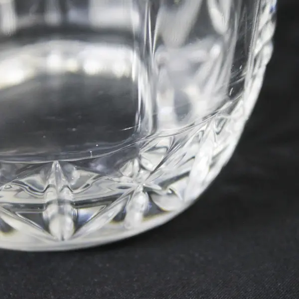 Toscany Brighton Pattern Clear Pressed On the Rocks Glass 3.5" Tall