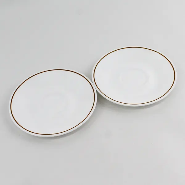 Lot Of  2 Corning Indian Summer (Corelle) Pattern Ceramic Saucers 6.25"