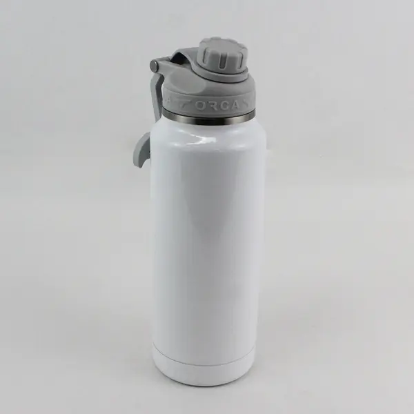 ORCA Hydra White Pearl Insulated Stainless Steel Water Bottle 34 Oz 11.75" Tall
