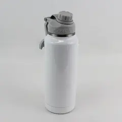 ORCA Hydra White Pearl Insulated Stainless Steel Water Bottle 34 Oz 11.75" Tall