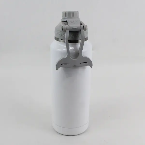 ORCA Hydra White Pearl Insulated Stainless Steel Water Bottle 34 Oz 11.75" Tall