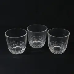 Lot Of 3 Toscany Brighton Pattern Clear On the Rocks Glass 3.5" Tall