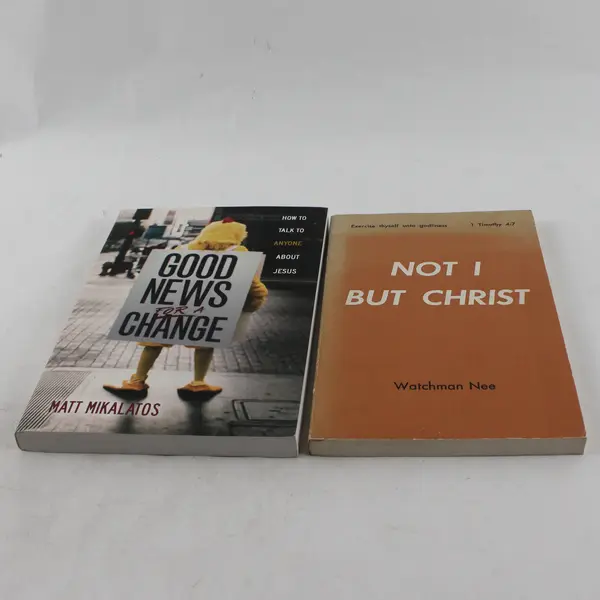 Lot of 2 Books: Not I But Christ (Watchman Nee) & Good News for a Change