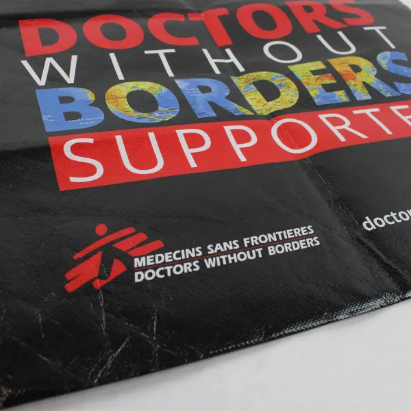 Doctors Without Borders Supporter Reusable Tote Bag Eco Friendly 15 x 15