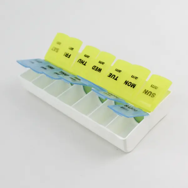 Lot of 2 Plastic 7-Day AM/PM Pill Organizer Boxes 