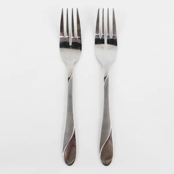 Lot of 2 Cambridge Swirl Sand Pattern 18/0 Stainless Salad Forks 6.75" Good
