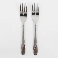Lot of 2 Cambridge Swirl Sand Pattern 18/0 Stainless Salad Forks 6.75" Good