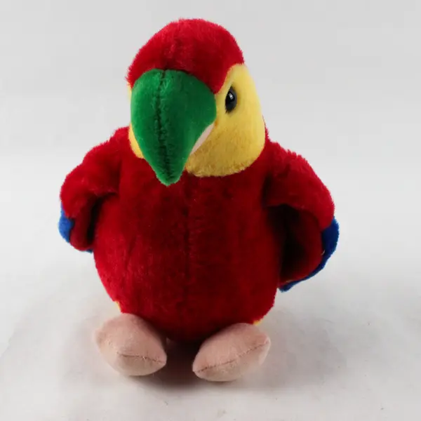 Steven Smith Red, Yellow, Green, and Blue Parrot Stuffed Beanbag Plush Toy - 7"