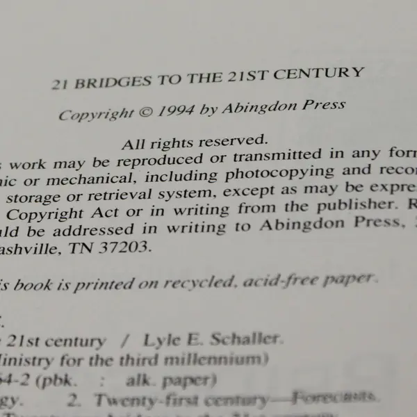 21 Bridges to the 21st Century: The Future of Pastoral Ministry Paperback