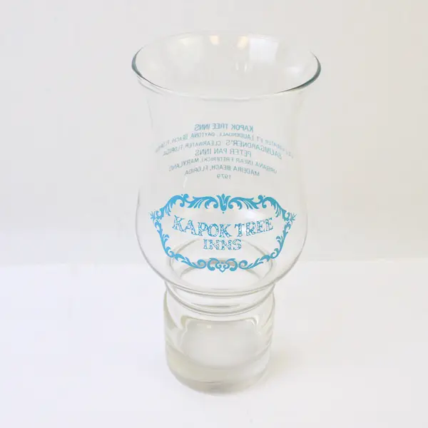 Kapok Tree Inns Hurricane Tiki Bar Glass 8" Used Cocktail Glass
