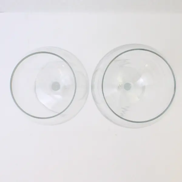 Lot of 2 Clear Glass Brandy Snifter & Wine Glass