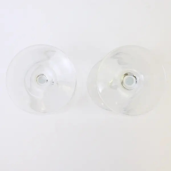 Lot of 2 Clear Glass Brandy Snifter & Wine Glass