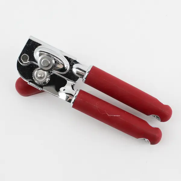 Kitchen Aid Red & Stainless Steel Soft Handle Can Opener Kitchen Tool 8" Long