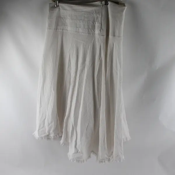 Mexico Lindo Women's M White 100% Cotton Gauze Midi Length Skirt
