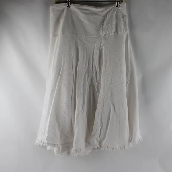 Mexico Lindo Women's M White 100% Cotton Gauze Midi Length Skirt