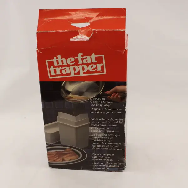 Range Kleen Fat Trapper Cooking Grease Disposal Container Vintage NEW Open Box