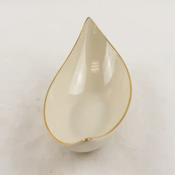 Lenox Vintage Ivory Gold Trim Gondola Oval Candy Nut Serving Dish