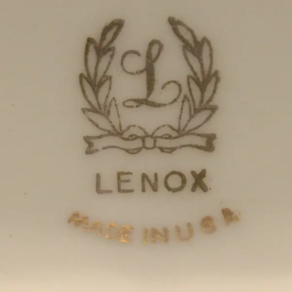 Lenox Vintage Ivory Gold Trim Gondola Oval Candy Nut Serving Dish