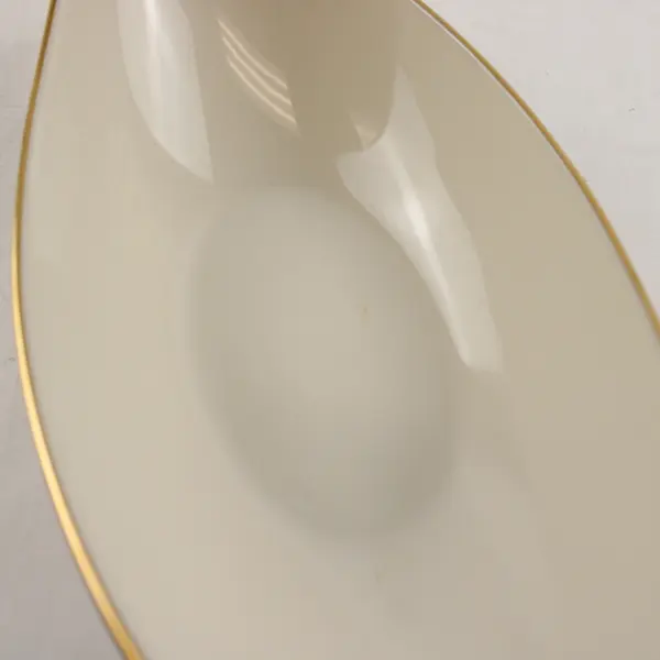 Lenox Vintage Ivory Gold Trim Gondola Oval Candy Nut Serving Dish