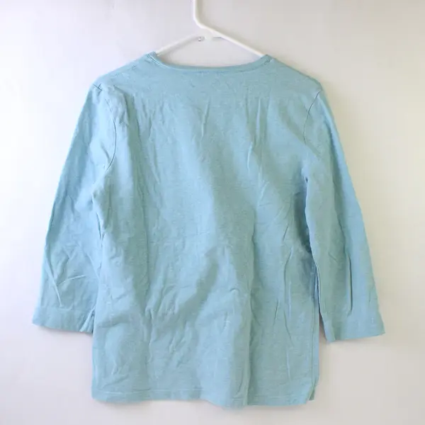 Great Northwest Solid Light Blue Color 3/4 Sleeve T-Shirt Top Women's Size M