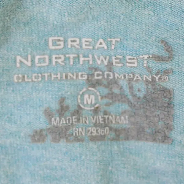 Great Northwest Solid Light Blue Color 3/4 Sleeve T-Shirt Top Women's Size M