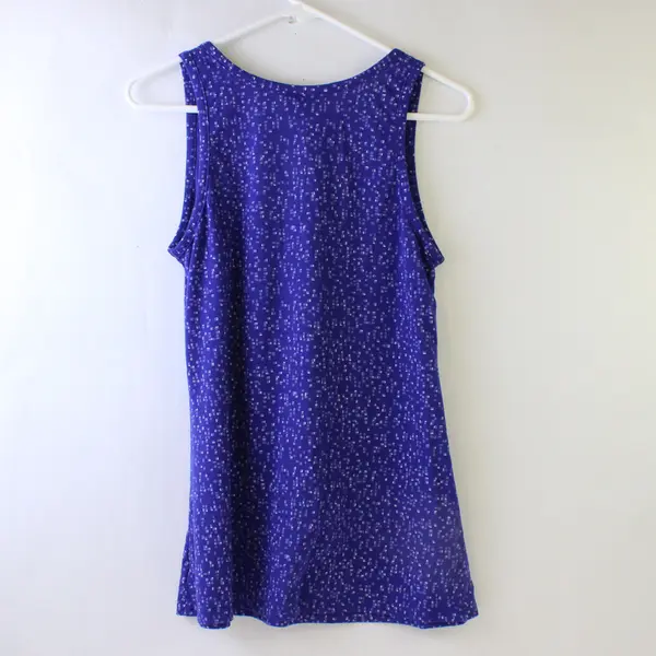 Mossimo Blue & Purple Geometric Pattern Tank Top Women's Size M