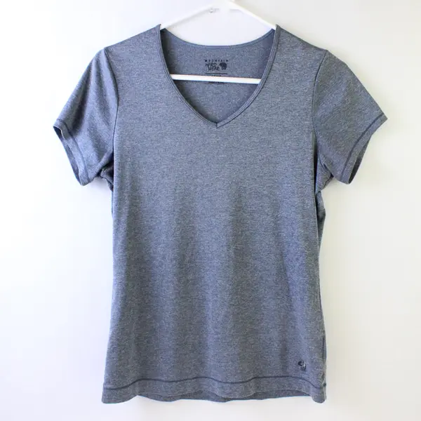 Mountain Hardwear Blue Speckled Short Sleeve Activewear Top Women's Size M