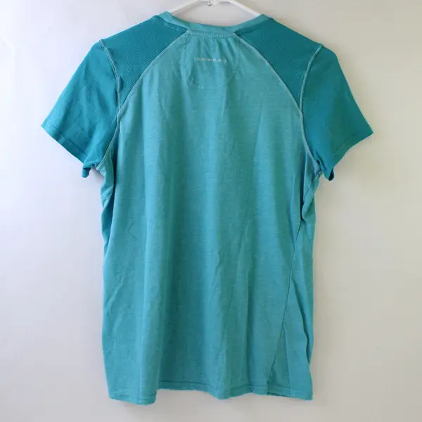 ExOfficio Insect Shield Solid Blue Short Sleeve Activewear Top Womens Size Large