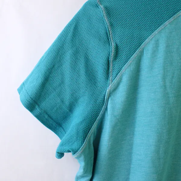 ExOfficio Insect Shield Solid Blue Short Sleeve Activewear Top Womens Size Large