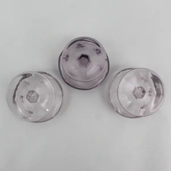 Set of 3 Antique Heisey Colonial 300 Stem Lavender Tinted Sherbet Bowls 3.5"
