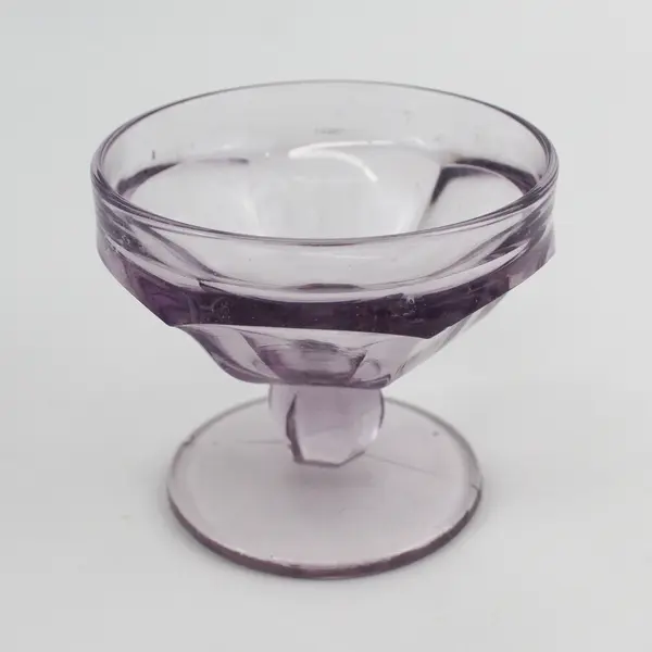 Set of 3 Antique Heisey Colonial 300 Stem Lavender Tinted Sherbet Bowls 3.5"