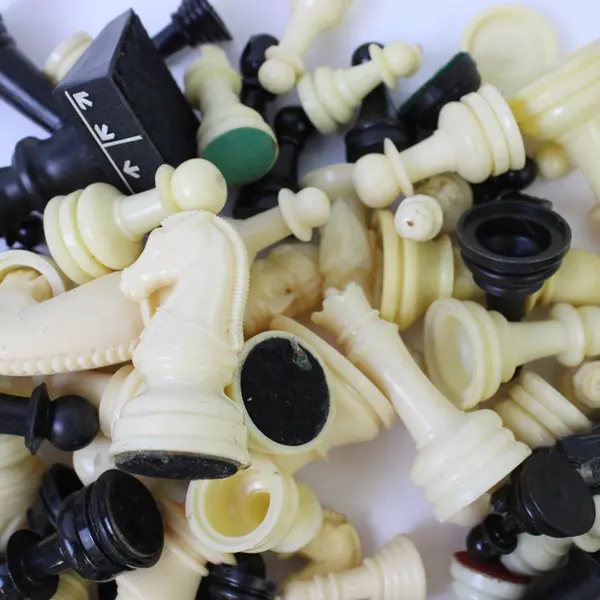 1.5 Lb Mixed Lot Plastic Chess Pieces DIY Craft Project Supplies