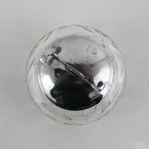 Vintage Pressed Glass Sugar Bowl Silver Plate Lid With Built In Tongs
