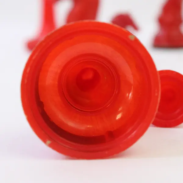 Lot of 59 Plastic Red Chess Pieces DIY Craft Supplies