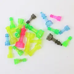 Lot of 21 Transparent Colorful Plastic Chess Pieces DIY Crafts