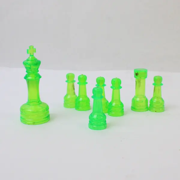 Lot of 21 Transparent Colorful Plastic Chess Pieces DIY Crafts