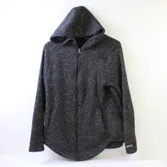 Eddie Bauer Gray Speckled Long Sleeve Zip Up Hoodie 100% Polyester Womens Size L