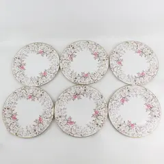 Set Of 6 Sango Jeannette Porcelain Dinner Plates Japan