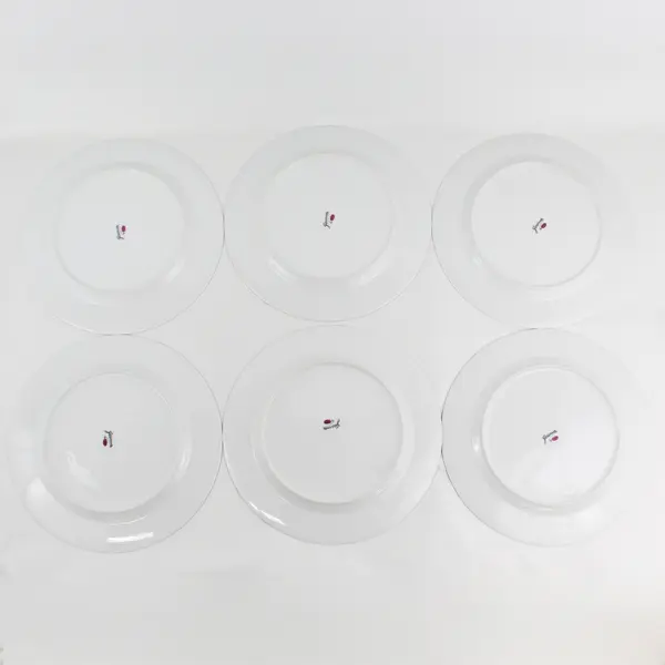 Set Of 6 Sango Jeannette Porcelain Dinner Plates Japan