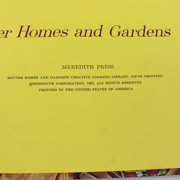 Better Homes and Gardens Lunches And Brunches Creative Cooking Library 1963 HC