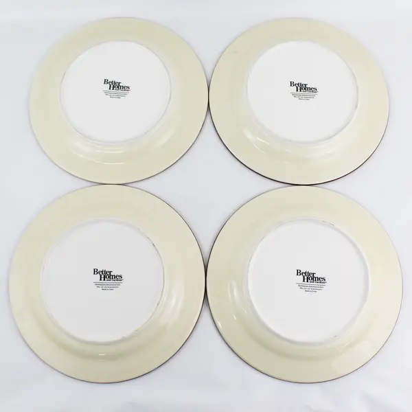 Set of 4 Better Homes And Gardens Olive Villa Dinner Plates 10.5"