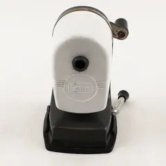 Vintage Sears White Manual Crank Pencil Sharpener Tabletop Suction Base